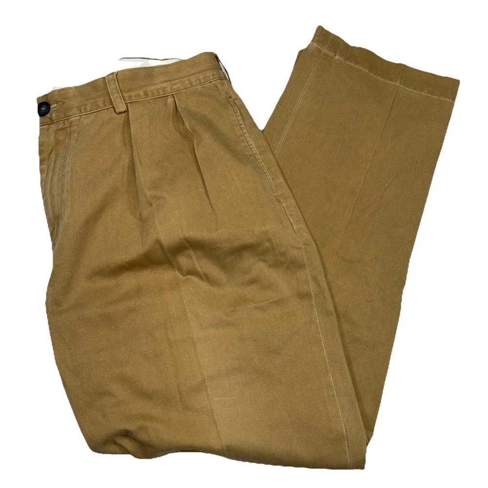 Polo Ralph Lauren‎ Ethan Pants Men's 36x32  Light Stretch, Khaki Pleated